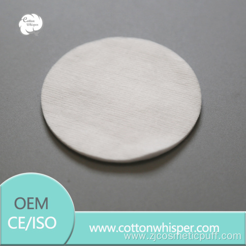 Spunlaced plain round cotton pad